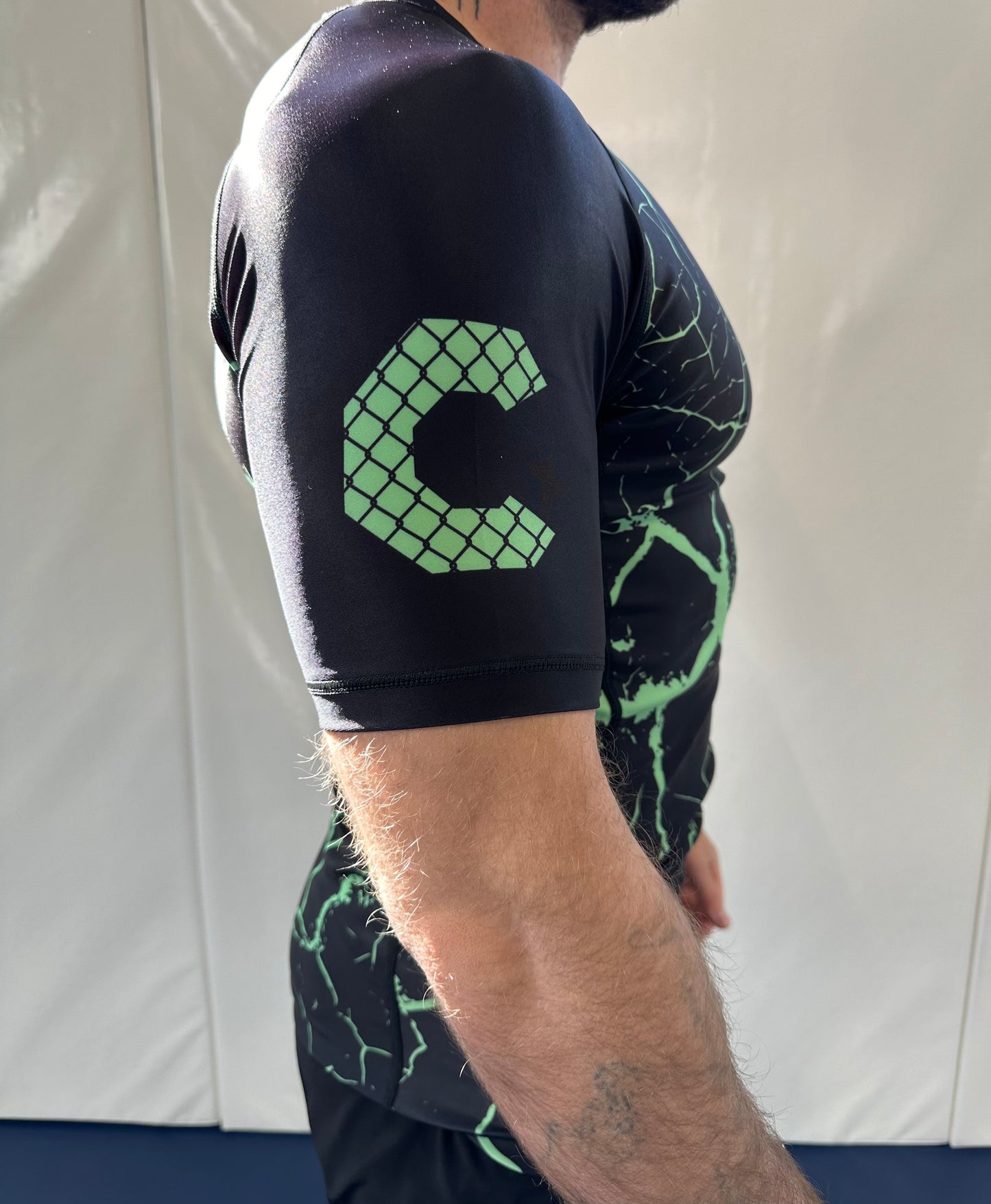 Flow State rashgaurd - Green & Grey