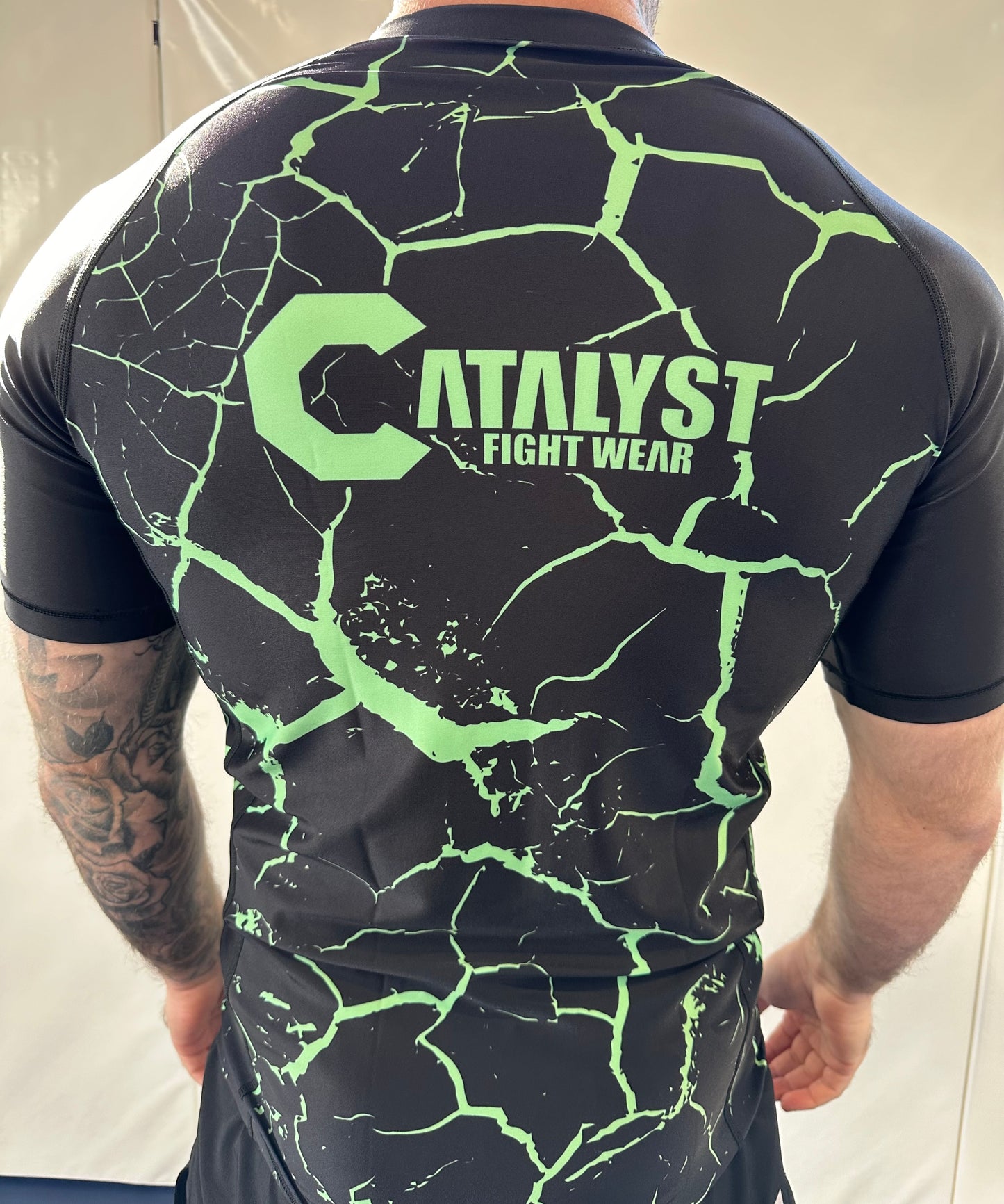 Flow State rashgaurd - Green & Grey
