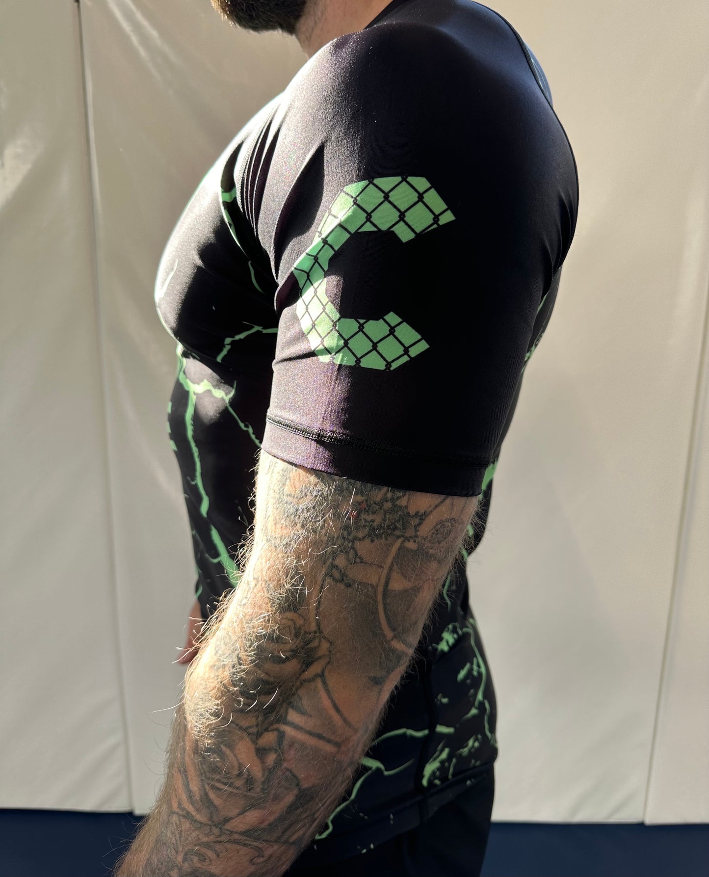 Flow State rashgaurd - Green & Grey