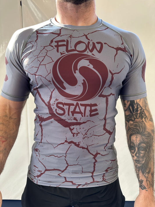 Flow State Rashgaurd - White & Red