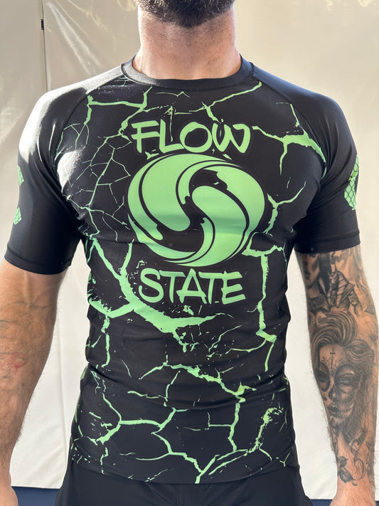 Flow State rashgaurd - Green & Grey